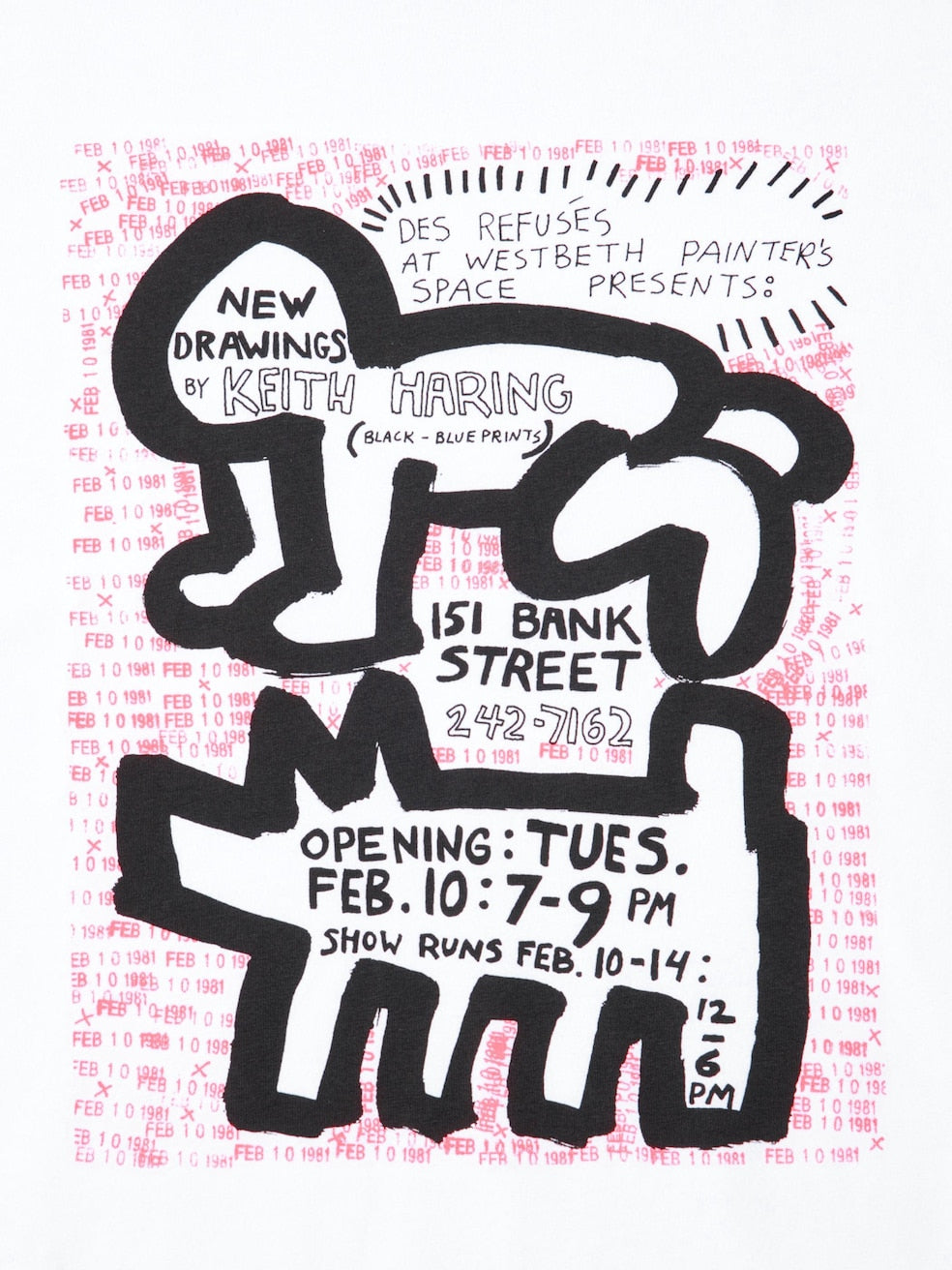 New Drawings T Shirt By Keith Haring.