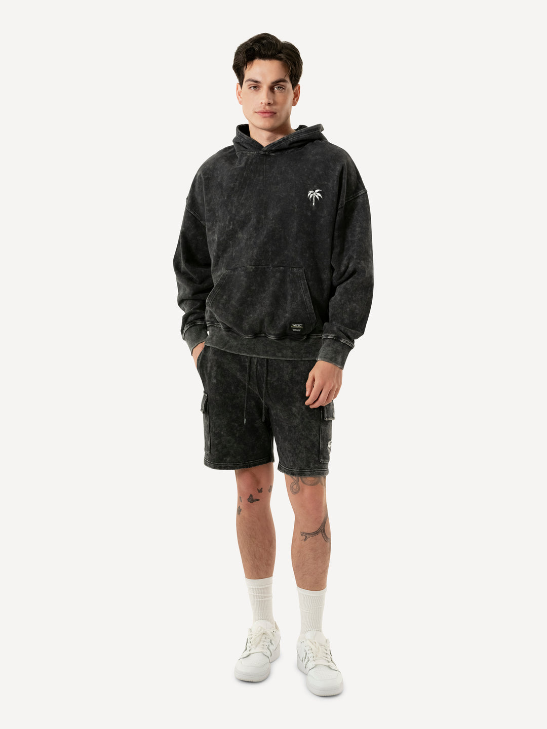 Hoodie Enzyme Washed Palm Logo