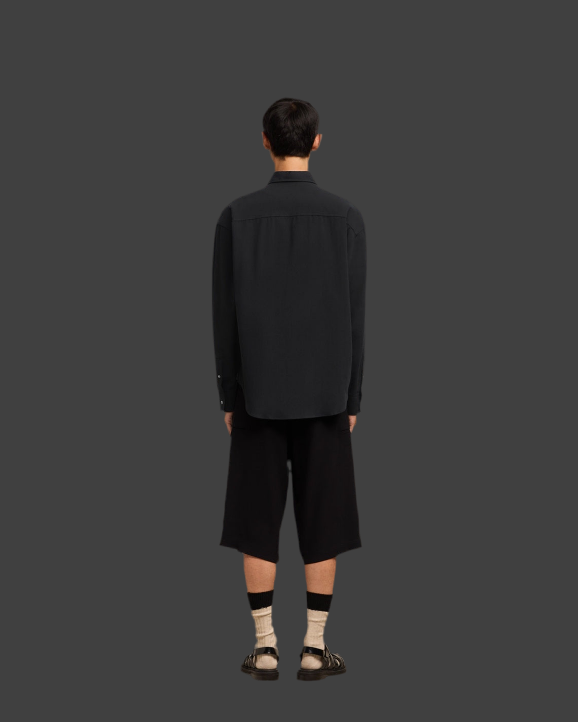 Boxy L/S Black Shirt