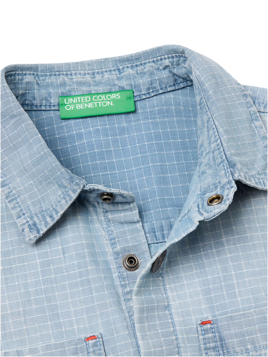 Camisa Cuadros con Bolsillos.