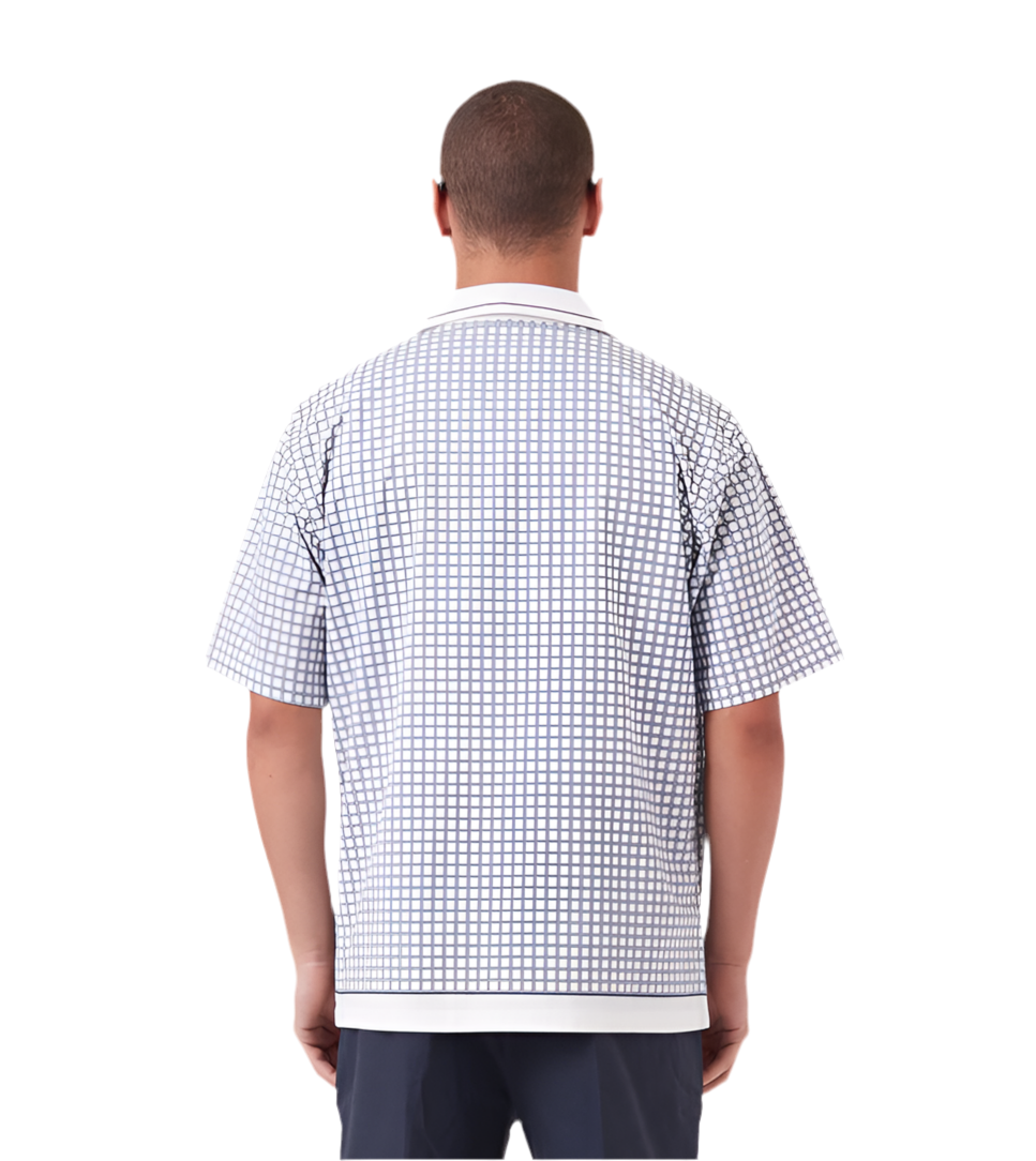 Zanerobe Link-Up SS Holiday Shirt Vintage Blanco/Azul