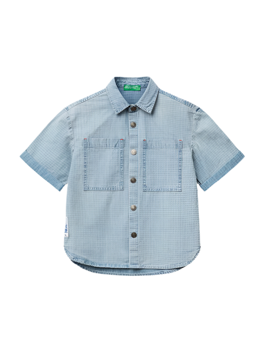 Camisa Cuadros con Bolsillos.