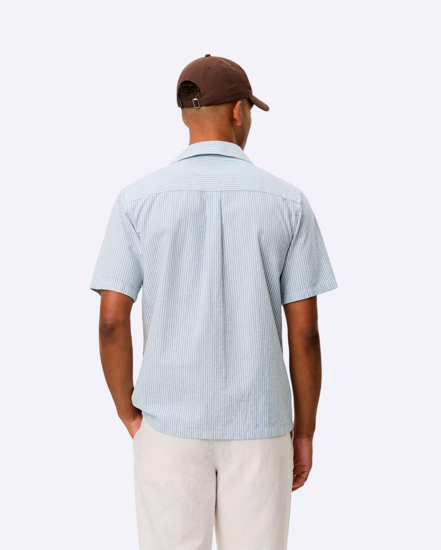 Lukas Stripe Cotton Linen SS Shirt