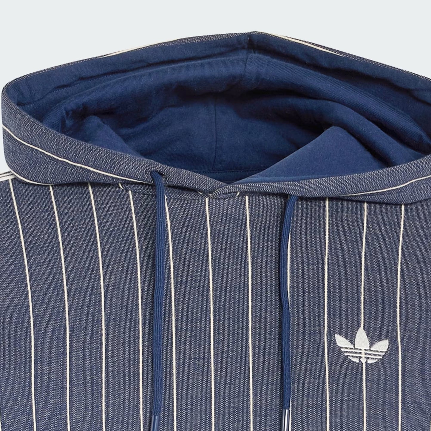 Pinstripe Hoodie - Night Indigo