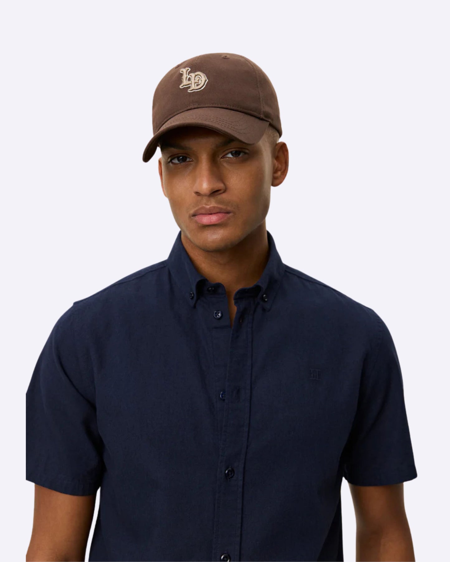 Konrad Cotton Linen SS Shirt Dark Navy