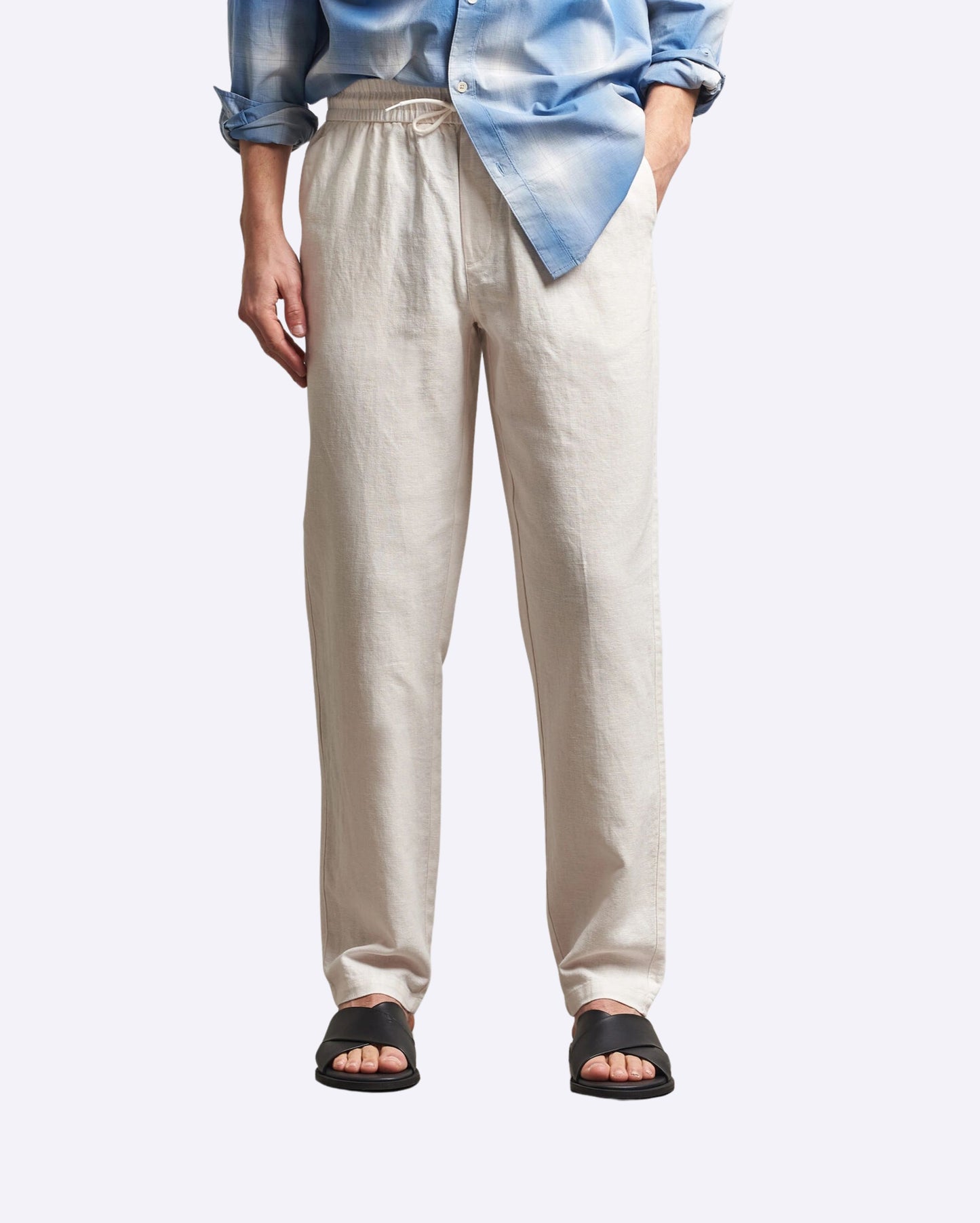 Patrick Linen Pants Eggnog White