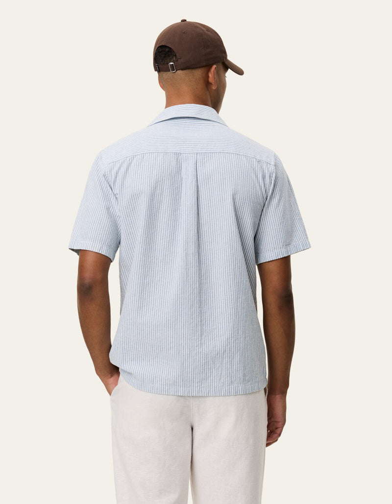 Lukas Stripe Cotton Linen SS Shirt