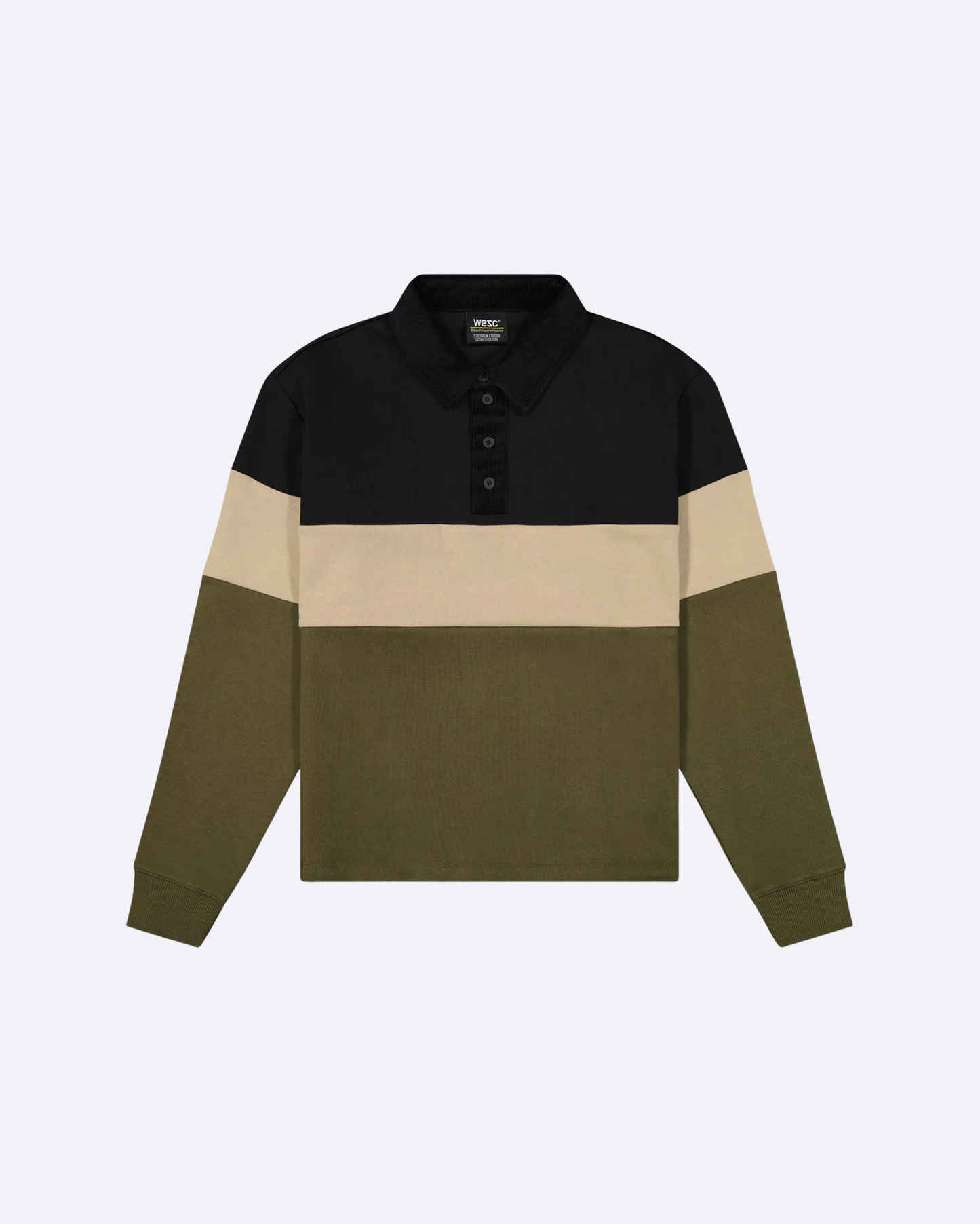 Cropped Rugby Polo Ls Hunter Green