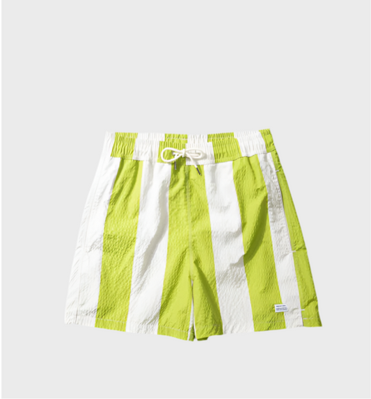Seersucker Green Stripes Swimshorts
