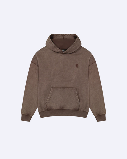 Dropped Shoulder Hoodie Chocolate
