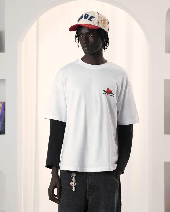 Metal Cherry Tee White