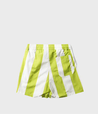 Seersucker Green Stripes Swimshorts