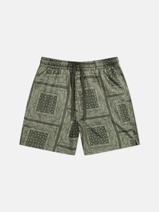 Austin Shorts Bandana Green