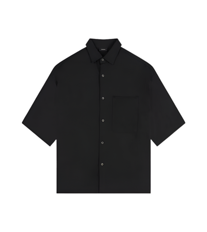 Box Crop Shirt Negro