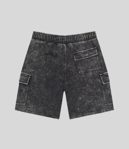 Marly Cargo Shorts Enzyme Washed Palm Logo