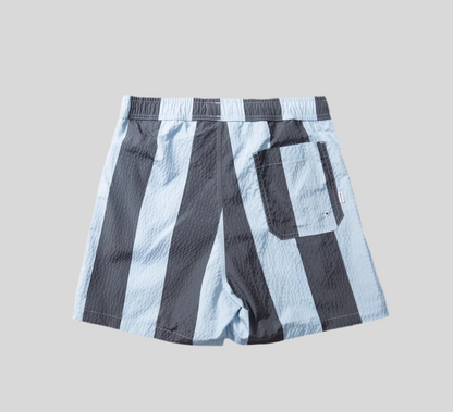 Seersucker Blue Stripes Swimshorts