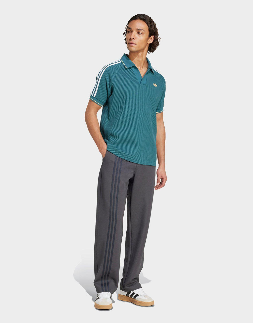 Waffle Knit Polo Shirt