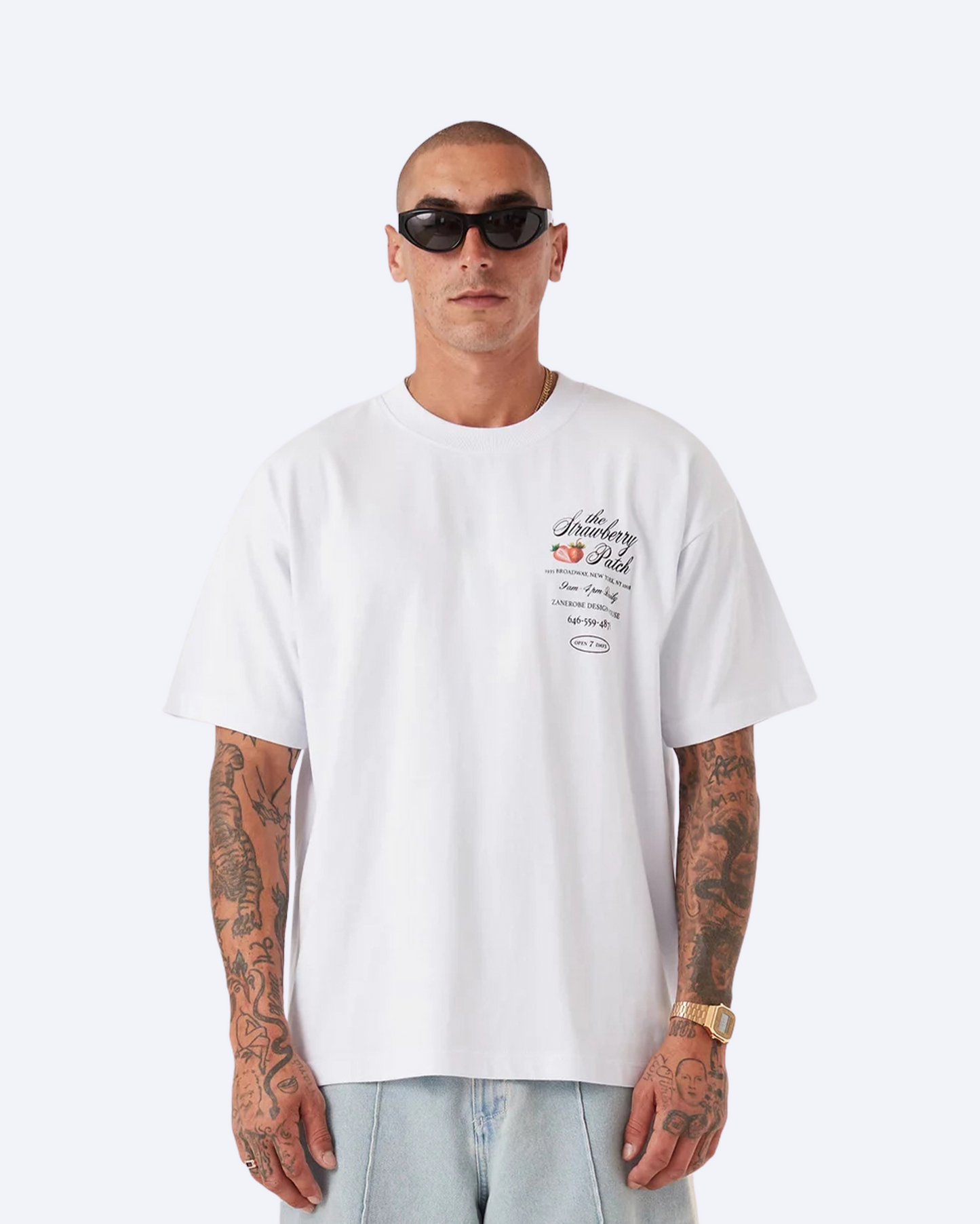 Strawberry Box T White