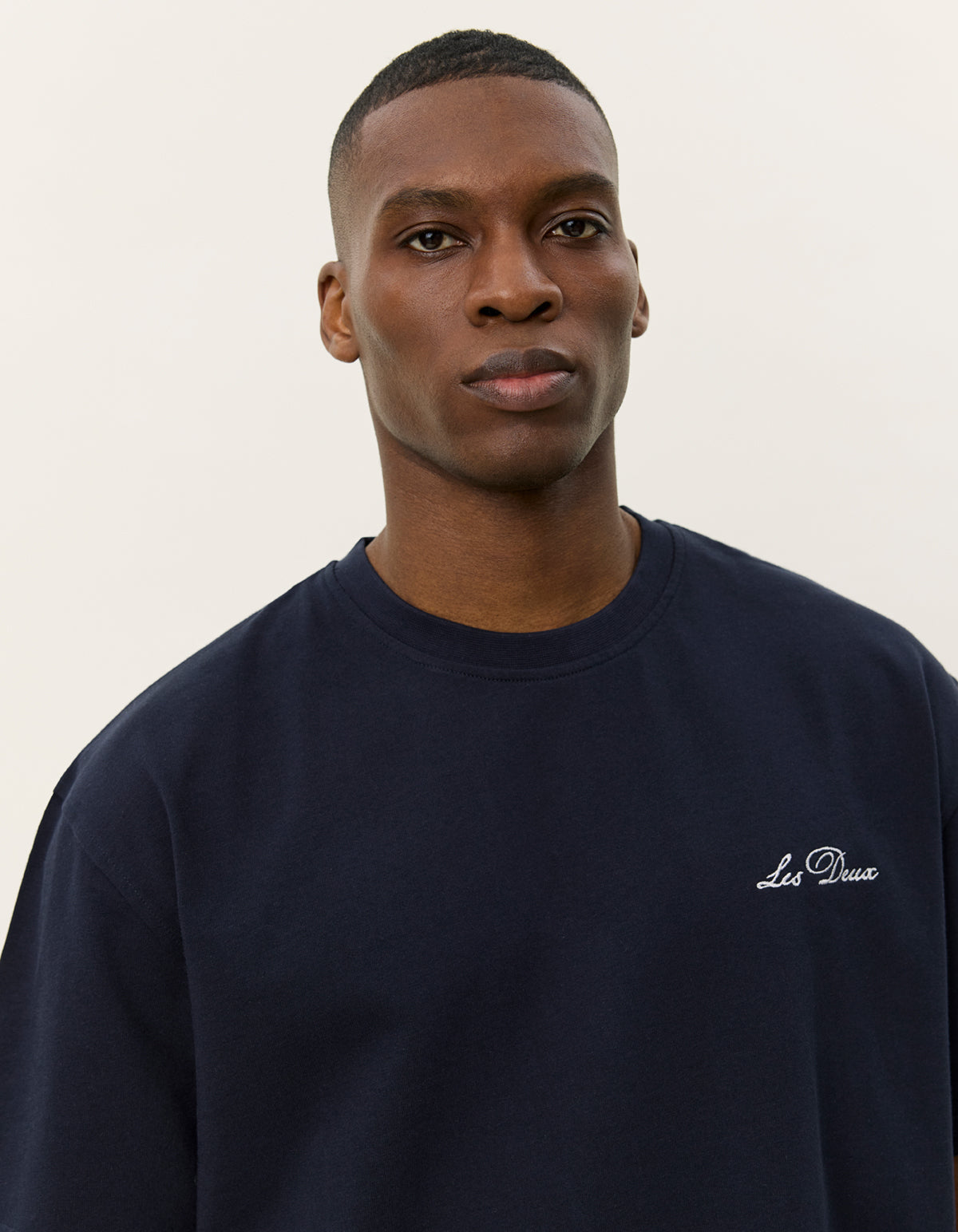 Crew T-Shirt  Dark Navy/White