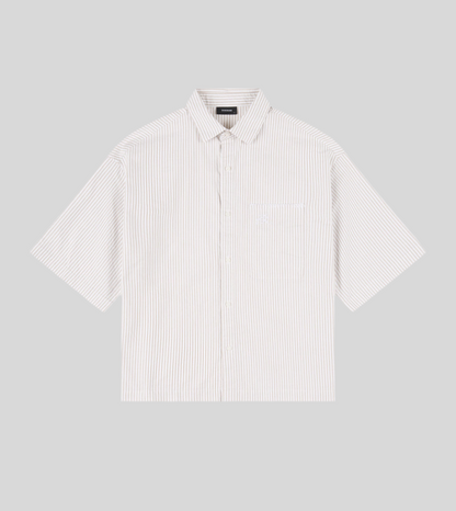 Box Shirt Beige Stripes