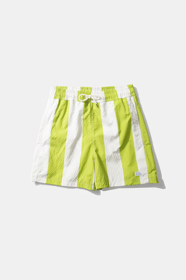 Seersucker Green Stripes Swimshorts