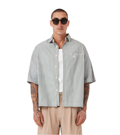 Zanerobe Crop Shirt Rayas Vedes