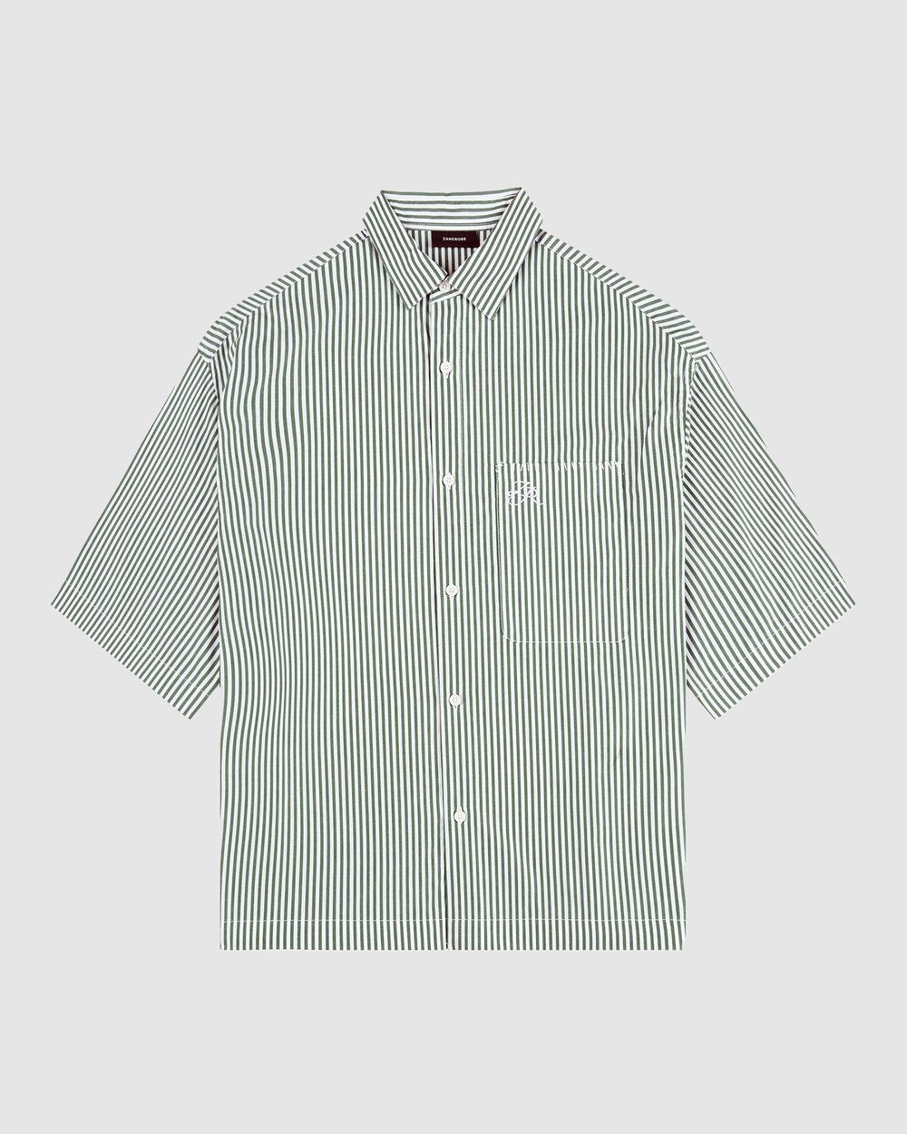 Crop Shirt Green Stripes