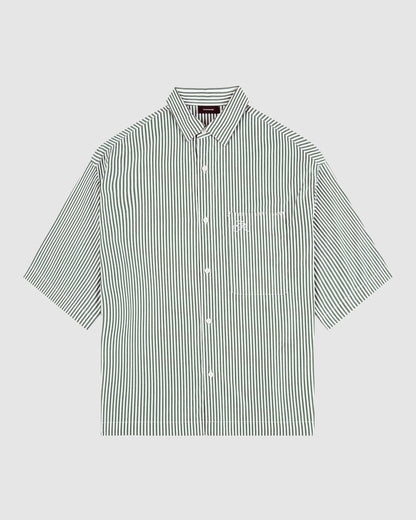 Crop Shirt Green Stripes