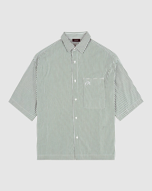 Crop Shirt Green Stripes