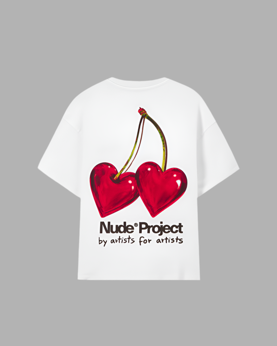 Metal Cherry Tee White