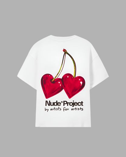 Metal Cherry Tee White