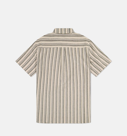 Oden S/S Shirt Yarn Dye Mini Vertical Stripe