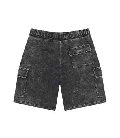 Marly Cargo Shorts Enzyme Washed Palm Logo