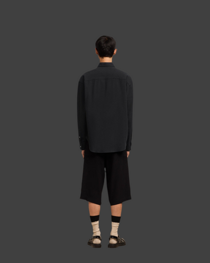 Boxy L/S Black Shirt