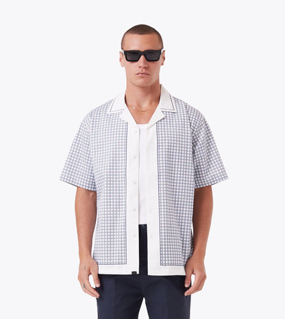 Link-Up SS Holiday Shirt Vintage Blanco/Azul
