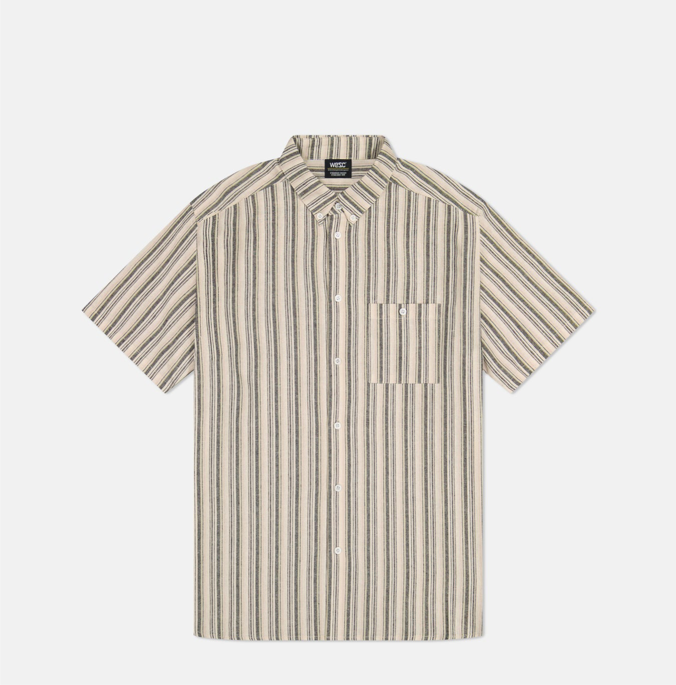 Oden S/S Shirt Yarn Dye Mini Vertical Stripe