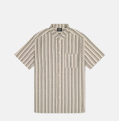 Oden S/S Shirt Yarn Dye Mini Vertical Stripe