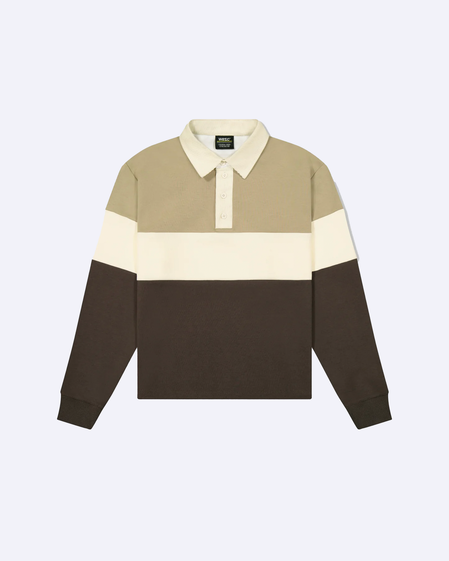 Cropped Rugby Polo LS Colorblock