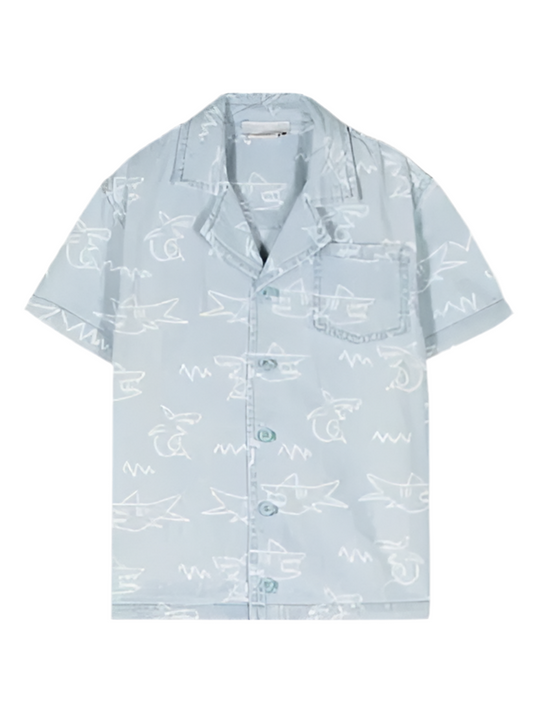Camisa De Mezclilla Con Estampado