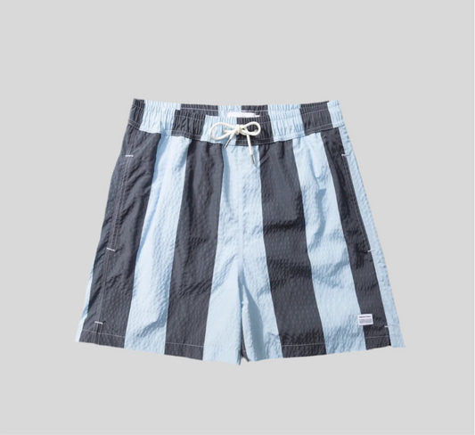 Seersucker Blue Stripes Swimshorts