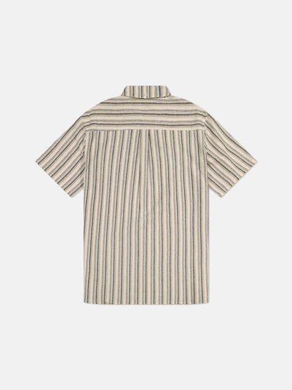 Oden S/S Shirt Yarn Dye Mini Vertical Stripe