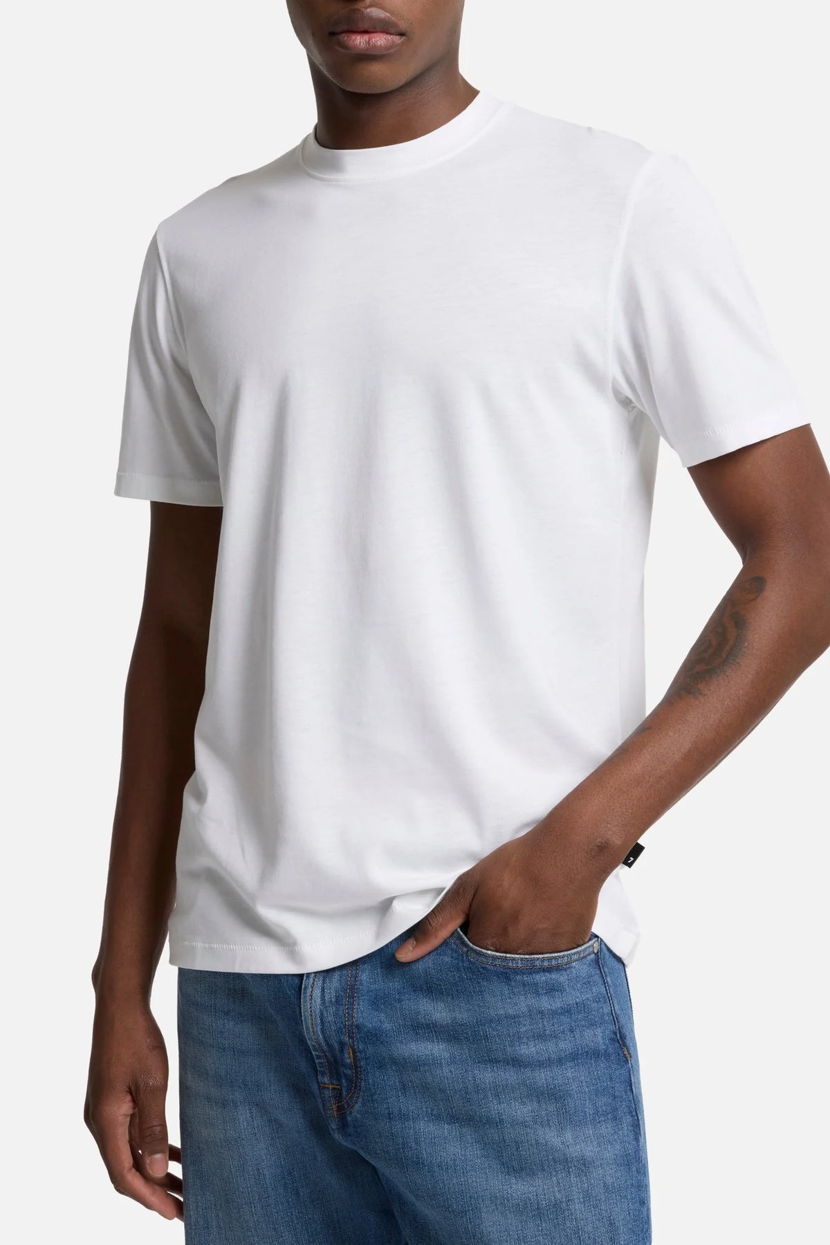 Crewneck  s/s tee -white