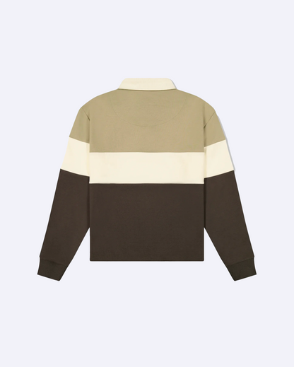 Cropped Rugby Polo LS Colorblock