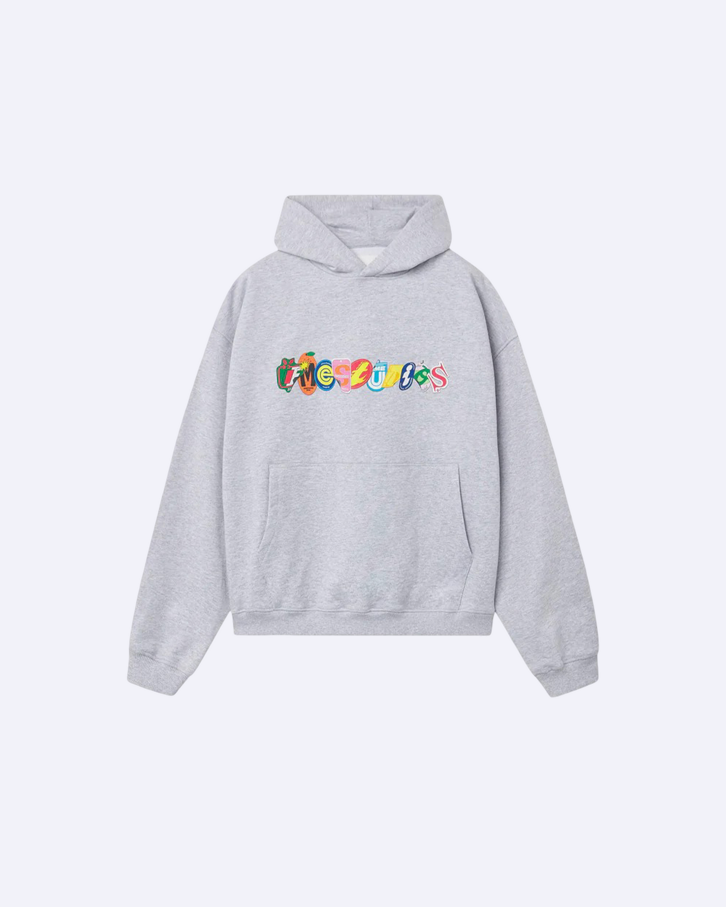 Stickers Grey Oversized Hoodie