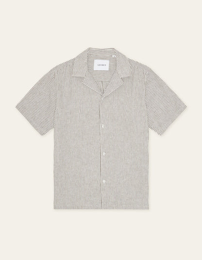 Lukas Stripe Cotton Linen SS Shirt