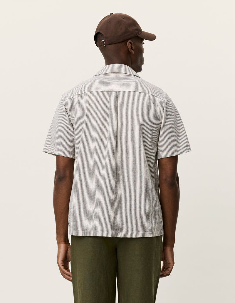 Lukas Stripe Cotton Linen SS Shirt