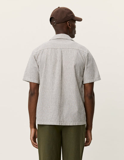 Lukas Stripe Cotton Linen SS Shirt