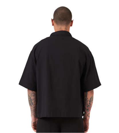 Box Crop Shirt Negro