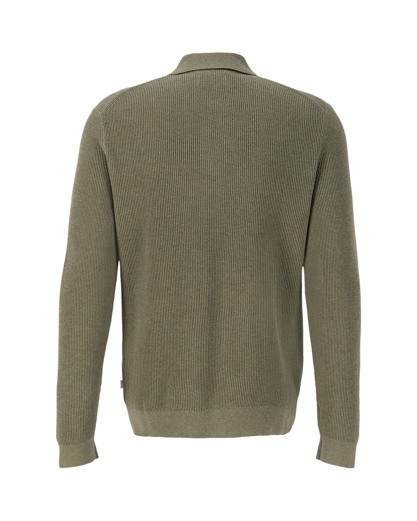 NL 07
Polo acanalado con media cremallera Color Verde Alcaparra