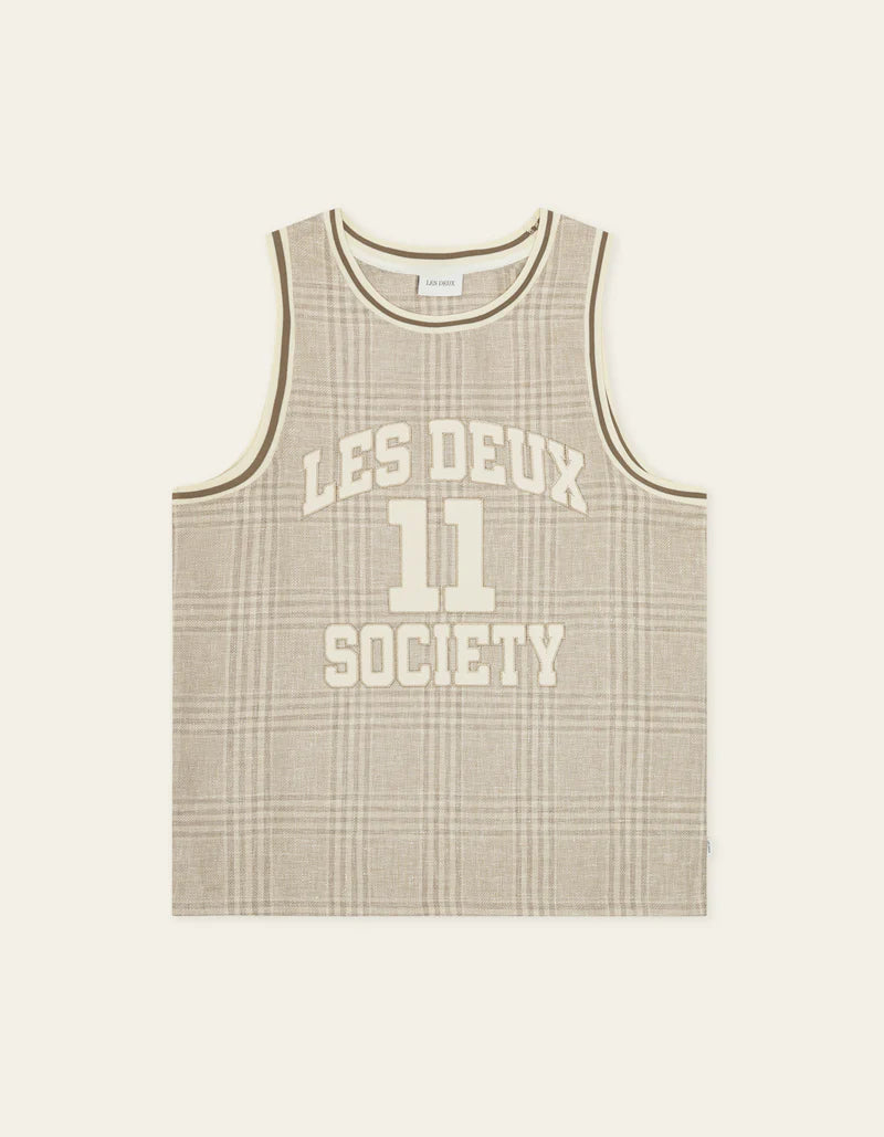 Woven Check Tank Top